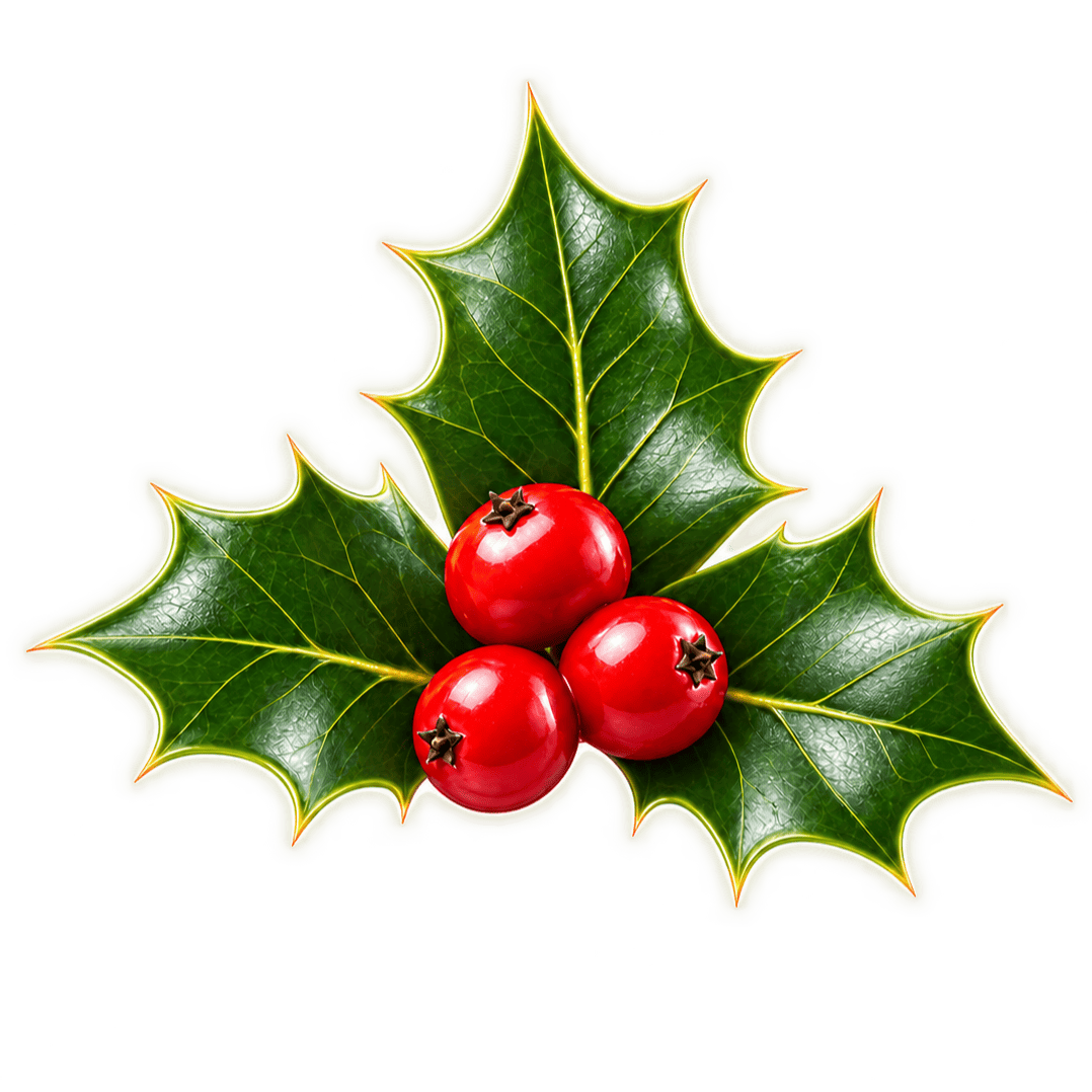 Holly ornament